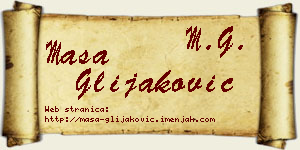 Maša Glijaković vizit kartica